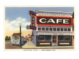 Western Cafe, Retro Diner reproduction procédé giclée