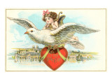 To My Valentine, Cupid Riding Dove Posters