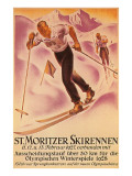 St. Moritz Ski Run, 1928 Poster