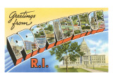 Greetings from Providence, Rhode Island Prints