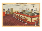 Western Cafe, Interior, Retro reproduction procédé giclée