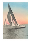 Sailboats Racing with Jennies Giclee Print