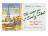 We Missed You at Sunday School Notice Giclee Print