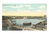 Harbor Scene, Green Bay, Wisconsin Posters