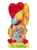 Little Boy with Tuba, Valentine Posters