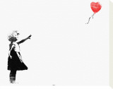 Heart Balloon Girl Leinwand von Unknown 
