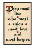Enjoy, Love, Forgive Giclée-Druck