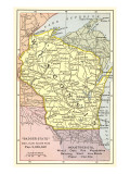 Map of Wisconsin Posters