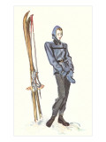 Drawings Of Skiers