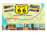 Map of Route 66 Prints