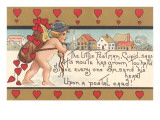Victorian Cupid Delivering Mail Posters