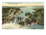 Dam at Long Lake, Washington Giclee Print