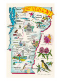 Map of Vermont Prints