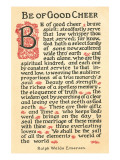Be of Good Cheer, Emerson Quote Plakater Be of Good Cheer, Emerson Quote Plakater