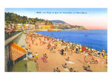 Beach at Nice, France Giclee Print
