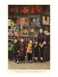 Merchant and Children, Chinatown, San Francisco, California Prints
