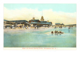 Strand und Pavillon, Narragansett Pier, Rhode Island Kunstdruck