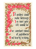 If Wishes Could Make Blessings, Rhyme Wydruk giclee If Wishes Could Make Blessings, Rhyme Wydruk giclee