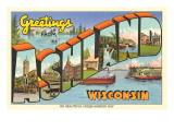 Greetings from Ashland, Wisconsin Print