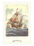 Columbus Caravels, Nina, Pinta, Santa Maria Posters