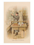 Thomas Edison in his Laboratory Lámina giclée Thomas Edison in his Laboratory Lámina giclée