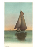 Gaff-Rigged Sloop, Becalmed Giclee Print