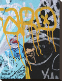 Yellow Aqua Graffiti I Płótno naciągnięte na blejtram - reprodukcja autor Jenny Kraft