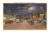 Moon over Main Street, Anderson, South Carolina Photo