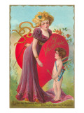 My Valentine, Cupid and Lady with Whip Prints