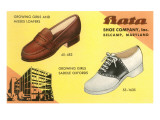 Loafers and Saddleshoes Advertisement Giclée-tryk