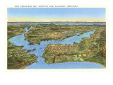 Relief Map of San Francisco, San Francisco, California Posters