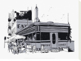 Empire Diner Reproduction transférée sur toile par David Lanaspa