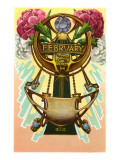 Art Nouveau February, Pisces Giclee Print