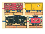 Cut-out Model of Train Poster