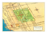 Map of Balboa Park and San Diego, California Print