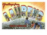 Greetngs from Laurens, South Carolina Posters