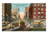 Wisconsin Street, Milwaukee, Wisconsin Giclee Print