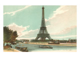 Eiffel Tower and Seine, Paris, France Posters