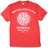 Teenage Mutant Ninja Turtles -  Michelangelo’s Pizzeria (Slim Fit) Tshirts