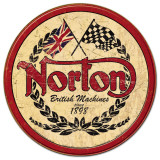 Norton - Logo Round Plaque en métal
