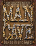 Man Cave - Diamond Plate Blechschild