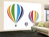 Rainbow Hot Air Balloons Wall Mural – Large by Avalisa 