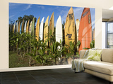 Colourful Surfboard Fence Wall Mural – Large por John Elk III