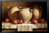 Urns with Persimmons and Pomegranates Posters par Loran Speck