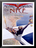 Meeting d'Aviation, Nice, 1910 Affiche par Charles Leonce Brosse