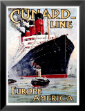 Cunard Line, Aquitania Poster by Odin Rosenvinge