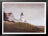 Mist at Pemaquid Light Plakat av Douglas Brega
