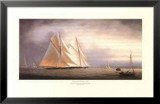 Satanita and Britannia, 1893 (signed) Póster por Tim Thompson