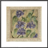 Purple Floral Tapestry Prints by Tina 