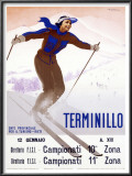 Terminillo, Women Snow and Ski Posters by Giuseppe Riccobaldi